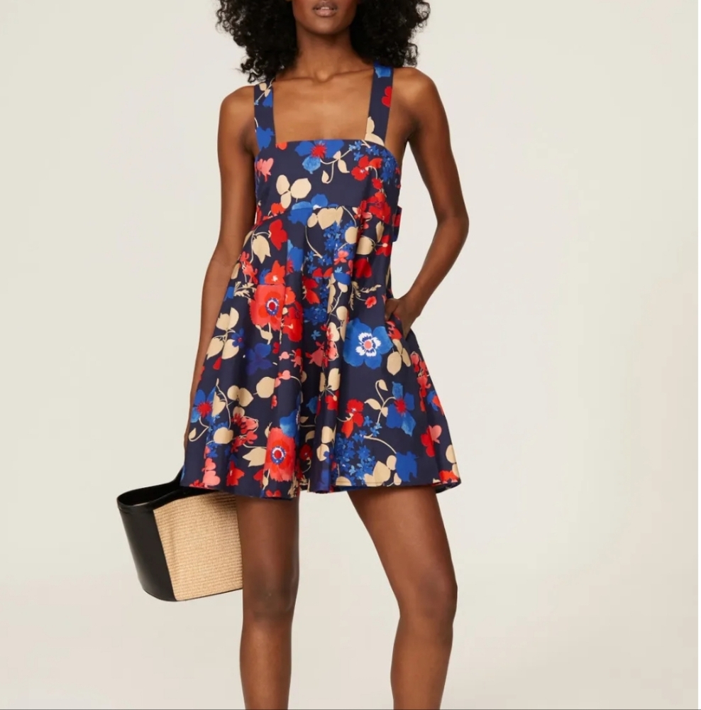 Peter Som Floral Sleeveless Mini Dress